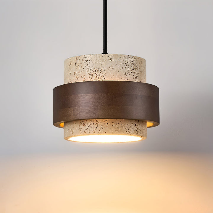 Cumirora Suspension Cylindre Superposé en Travertin - Neutralighting