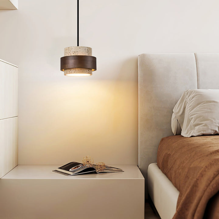 Cumirora Suspension Cylindre Superposé en Travertin - Neutralighting