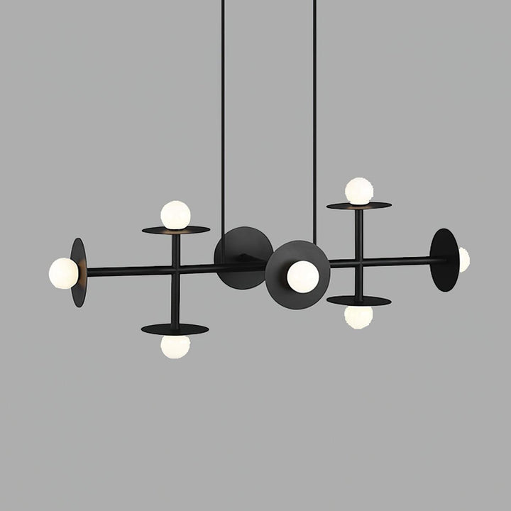 Lustra Chandelier Strada en laiton et verre géométrique - Neutralighting