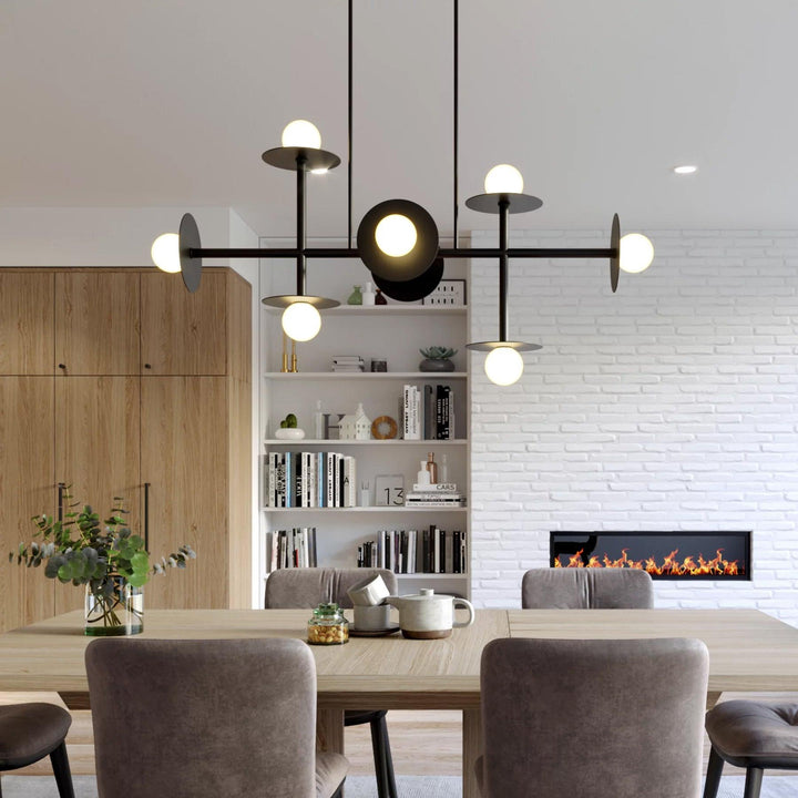 Lustra Chandelier Strada en laiton et verre géométrique - Neutralighting