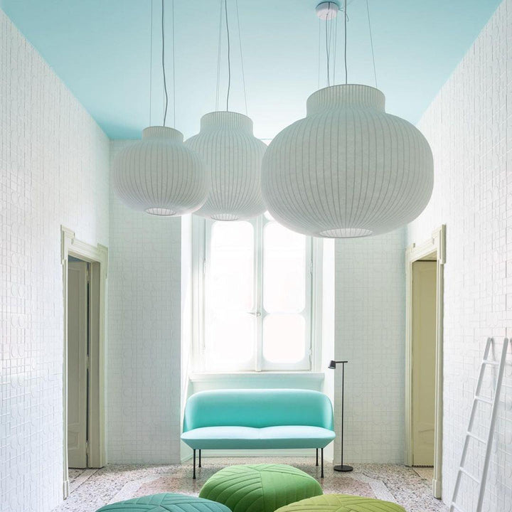 Lampe Pendante Abat-jour en Soie Pliée Courbée Moderne Minimaliste - Neutralighting