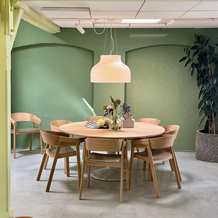 Lampe Pendante Abat-jour en Soie Pliée Courbée Moderne Minimaliste - Neutralighting