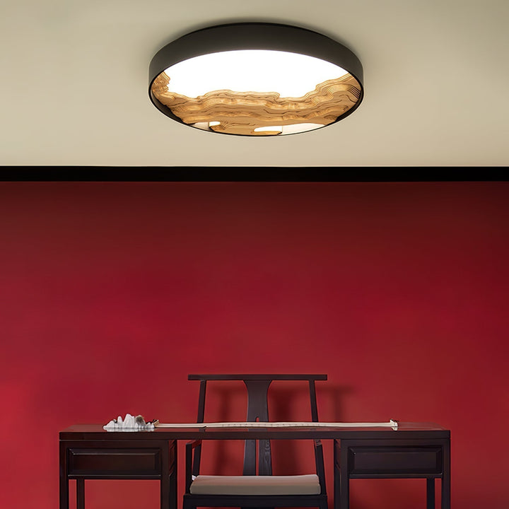 Lustra Plafonnier Bois Oriental Naturel - Neutralighting