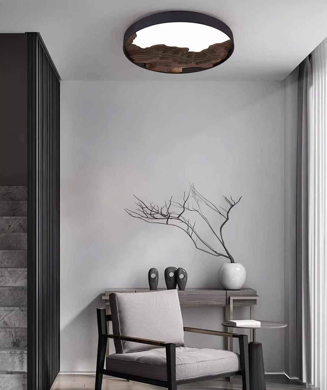 Lustra Plafonnier Bois Oriental Naturel - Neutralighting