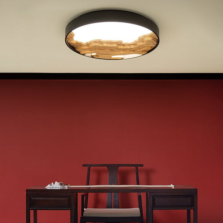 Lustra Plafonnier Bois Oriental Naturel - Neutralighting
