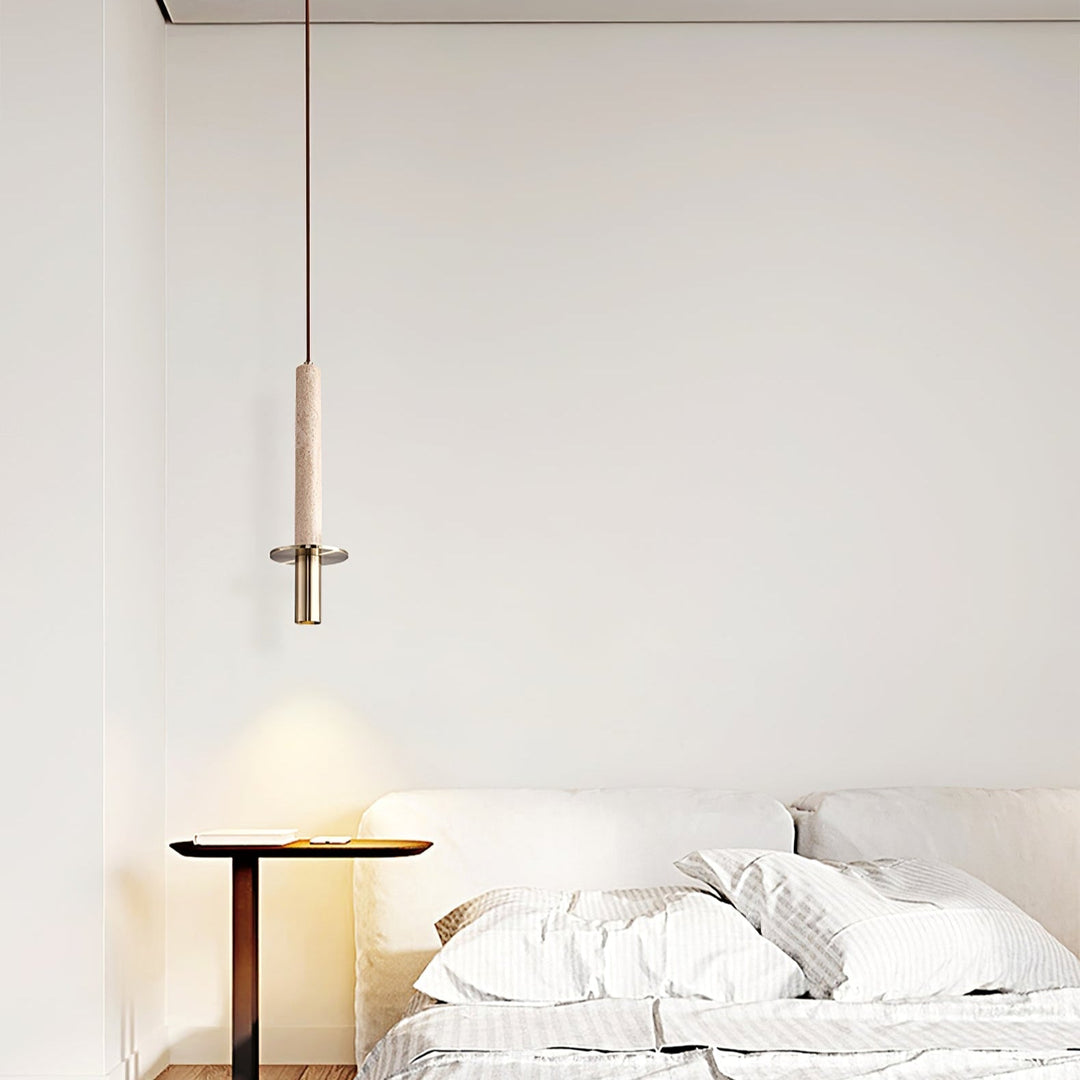Avdoryra Suspension Double Cylindre en Travertin - Neutralighting