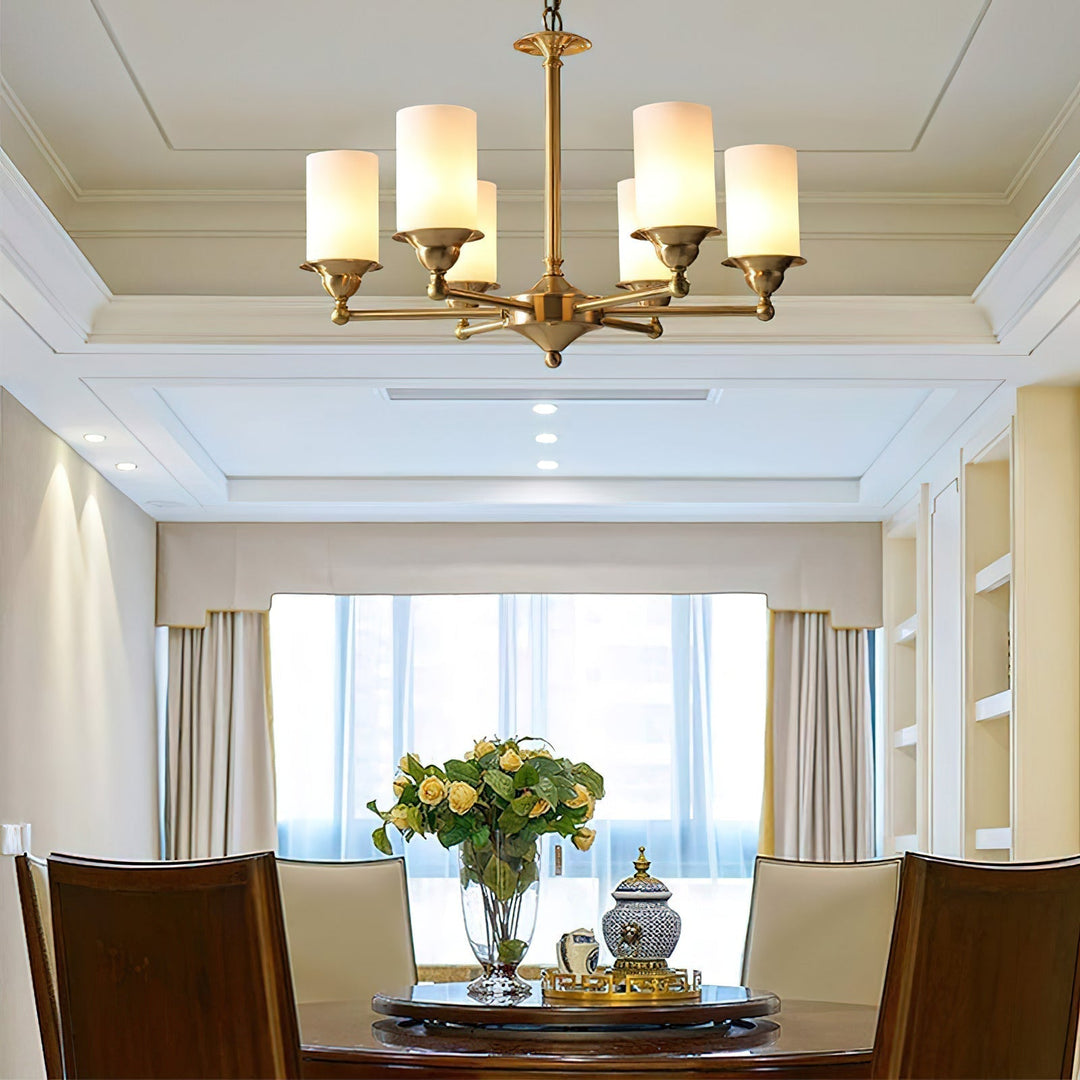 Idorara Postmodern Luxe Laiton Verre Lustre - Neutralighting