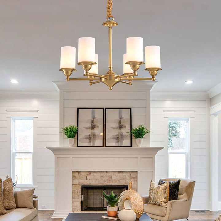 Idorara Postmodern Luxe Laiton Verre Lustre - Neutralighting