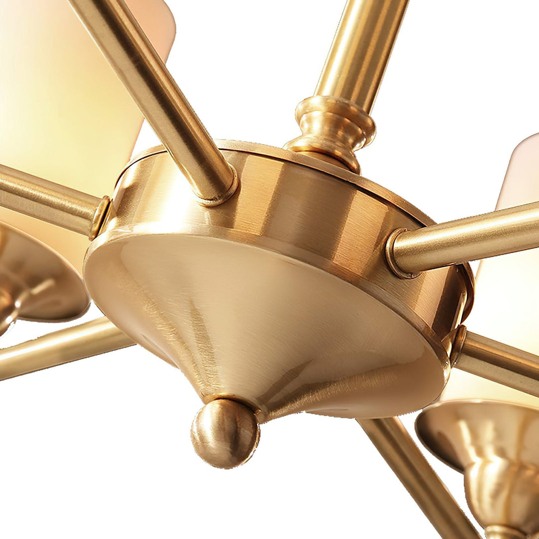 Idorara Postmodern Luxe Laiton Verre Lustre - Neutralighting