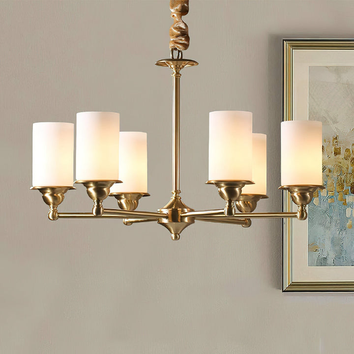 Idorara Postmodern Luxe Laiton Verre Lustre - Neutralighting