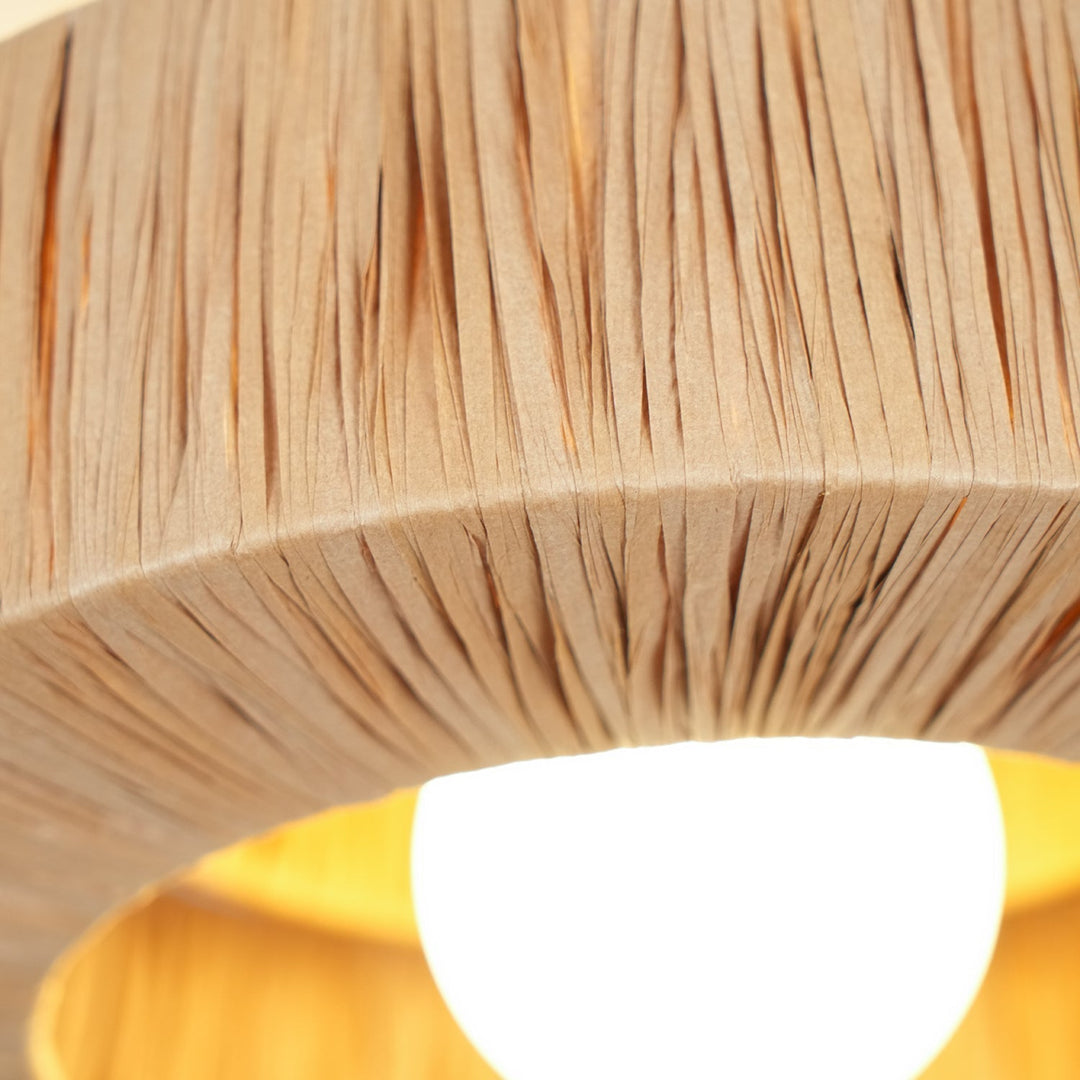 Ilthean Plafonnier artistique en paille naturelle - Neutralighting
