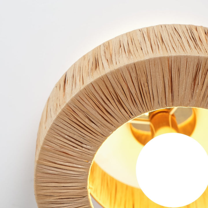 Ilthean Plafonnier artistique en paille naturelle - Neutralighting
