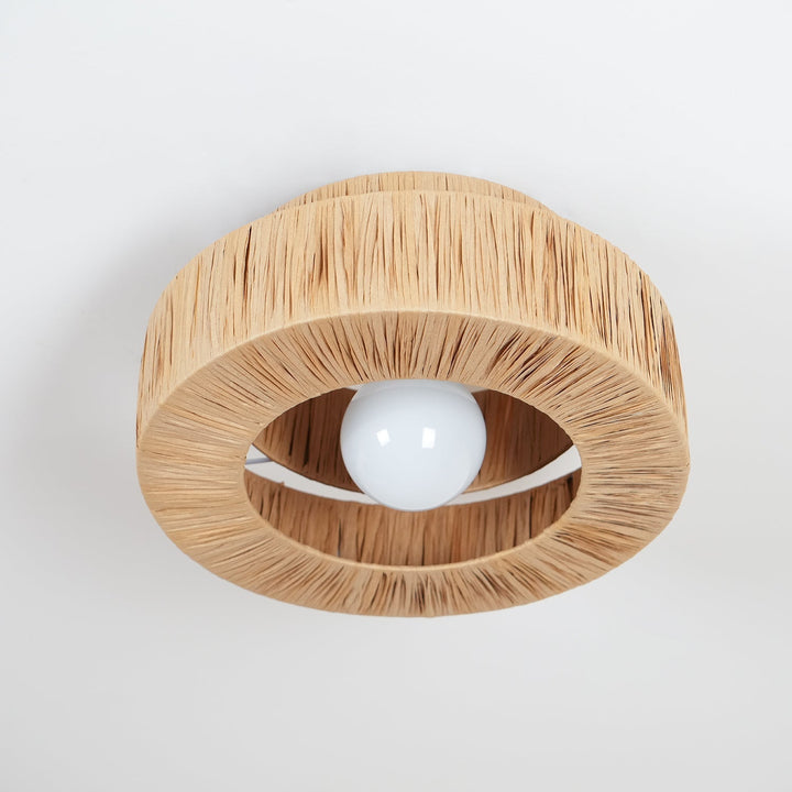 Ilthean Plafonnier artistique en paille naturelle - Neutralighting
