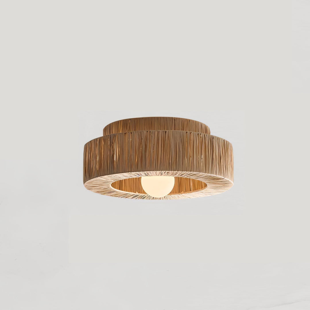 Ilthean Plafonnier artistique en paille naturelle - Neutralighting