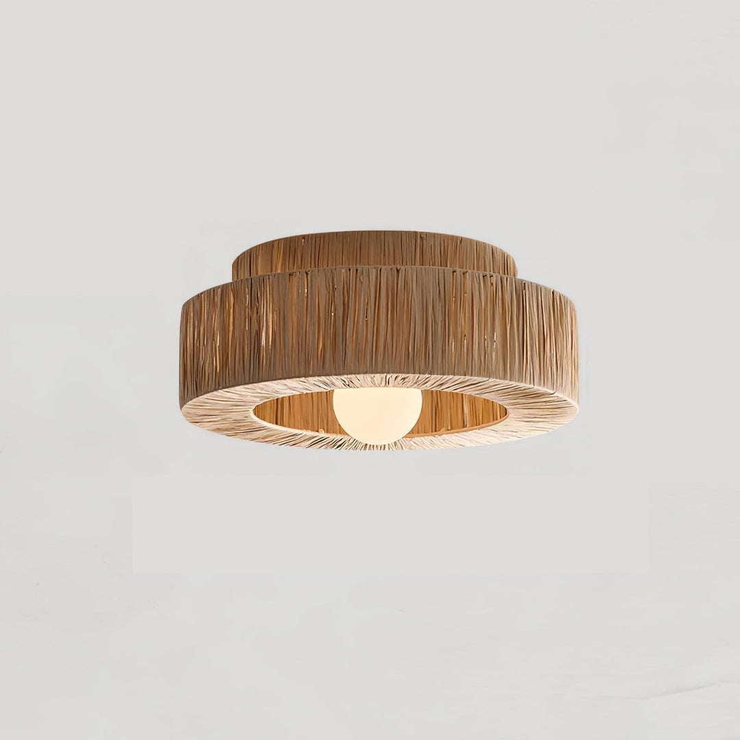 Ilthean Plafonnier artistique en paille naturelle - Neutralighting