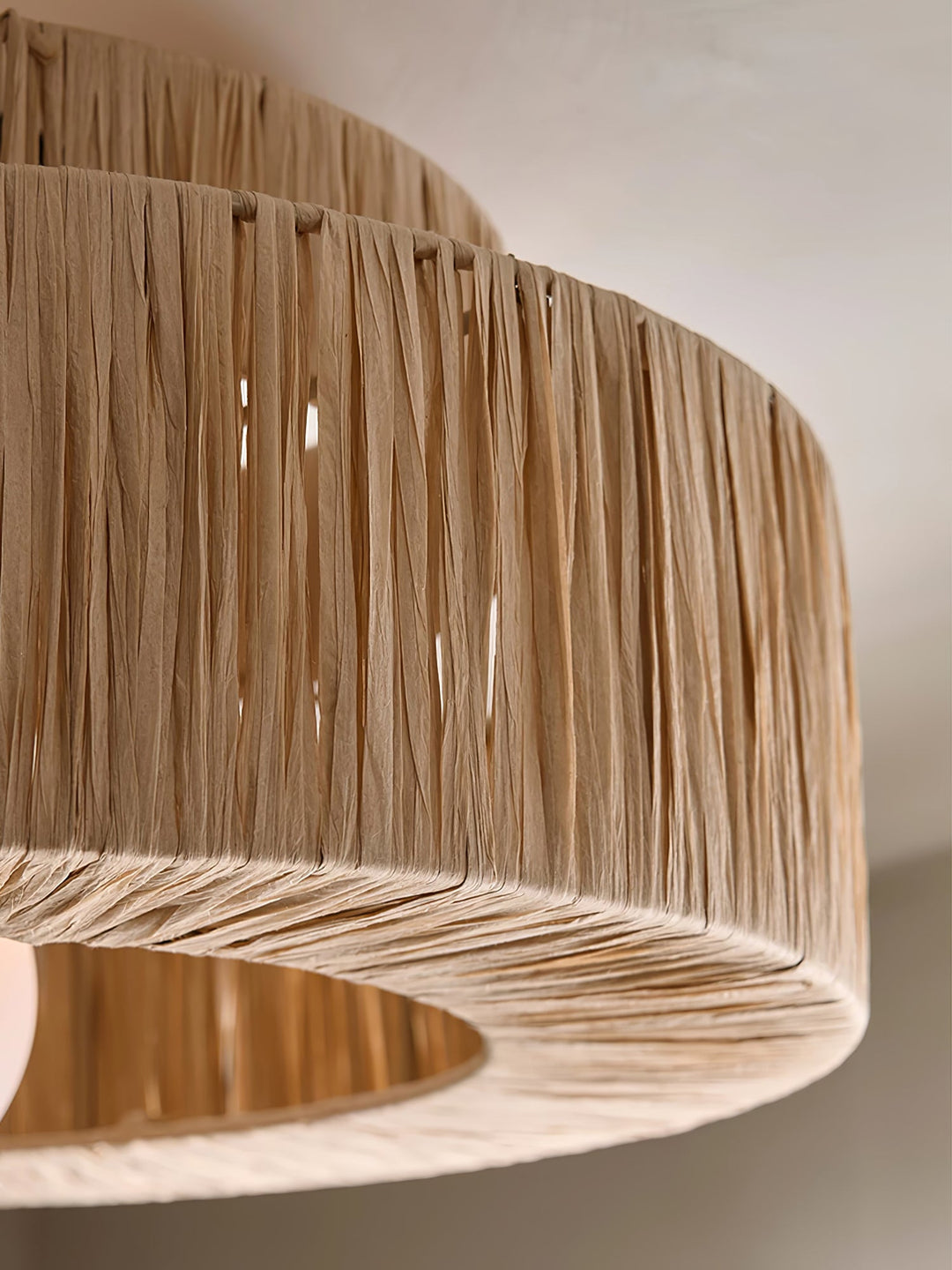 Ilthean Plafonnier artistique en paille naturelle - Neutralighting