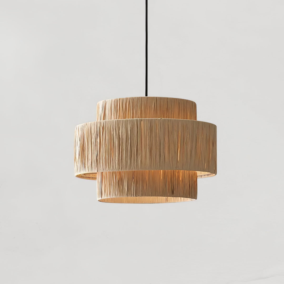 Thyra Lampe Pendante Paille Traditionnelle Rétro - Neutralighting