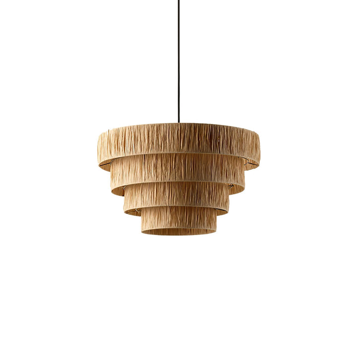 Thyra Lampe Pendante Paille Traditionnelle Rétro - Neutralighting