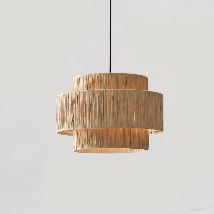 Thyra Lampe Pendante Paille Traditionnelle Rétro - Neutralighting