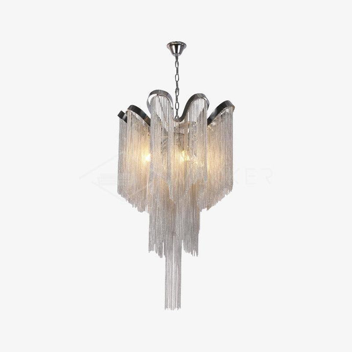 Lustra Suspension Lampe Chaîne en Nickel Coulant - Neutralighting