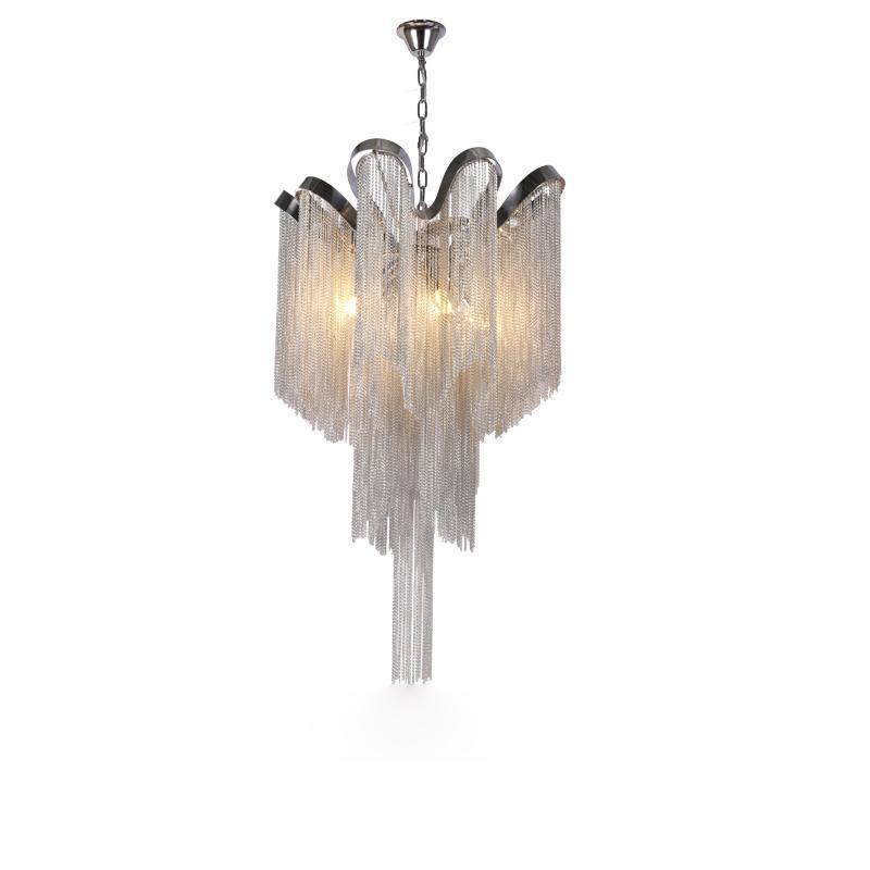 Lustra Suspension Lampe Chaîne en Nickel Coulant - Neutralighting