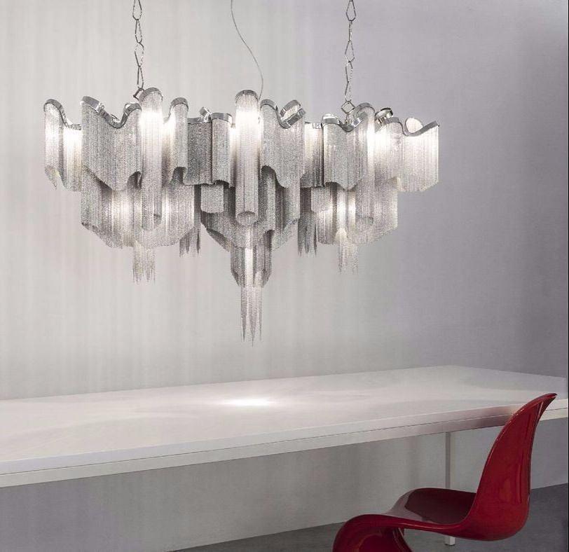 Lustra Suspension Lampe Chaîne en Nickel Coulant - Neutralighting