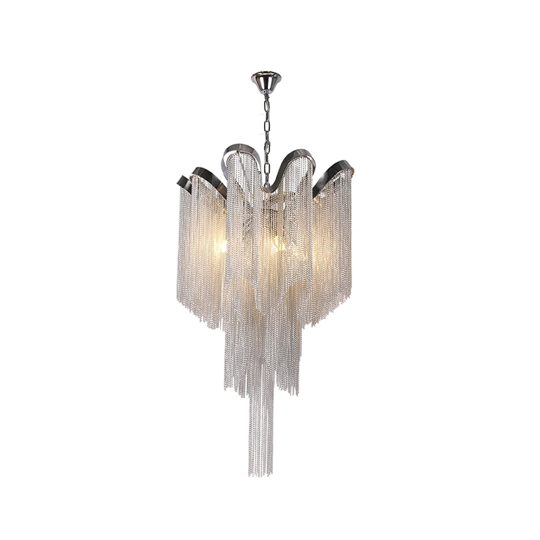 Lustra Suspension Lampe Chaîne en Nickel Coulant - Neutralighting