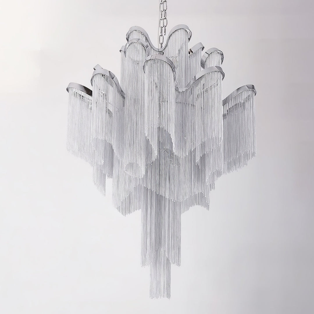 Lustra Suspension Lampe Chaîne en Nickel Coulant - Neutralighting