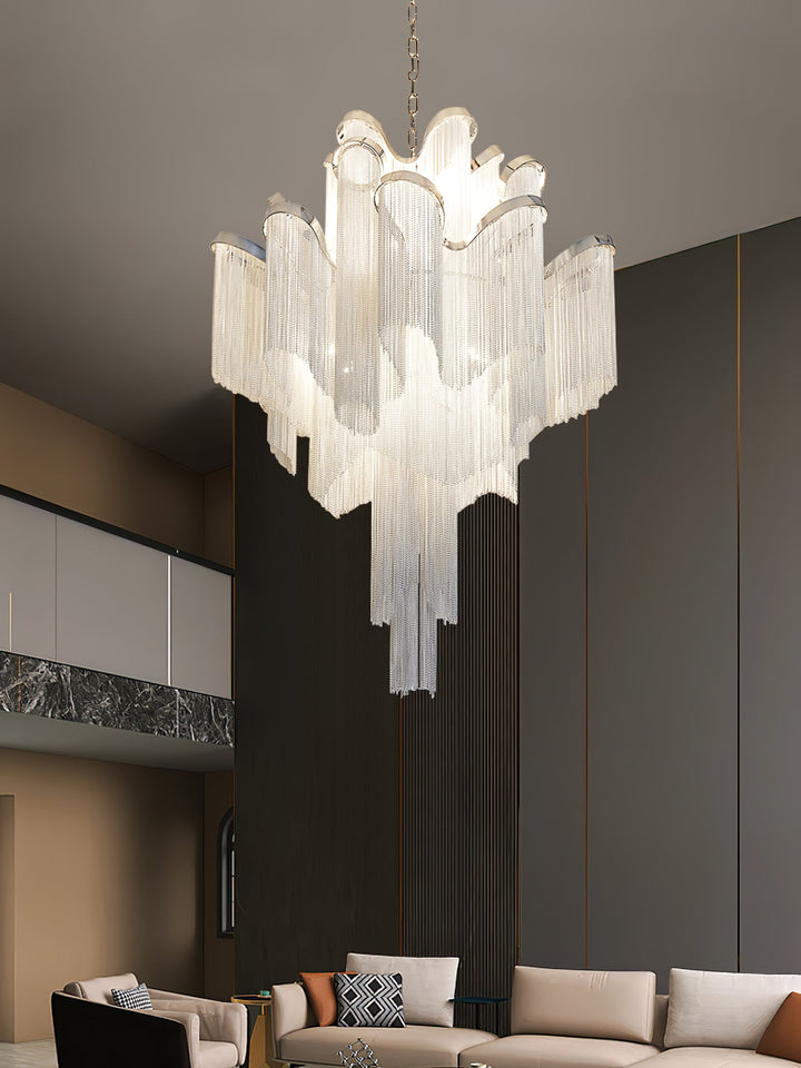 Lustra Suspension Lampe Chaîne en Nickel Coulant - Neutralighting