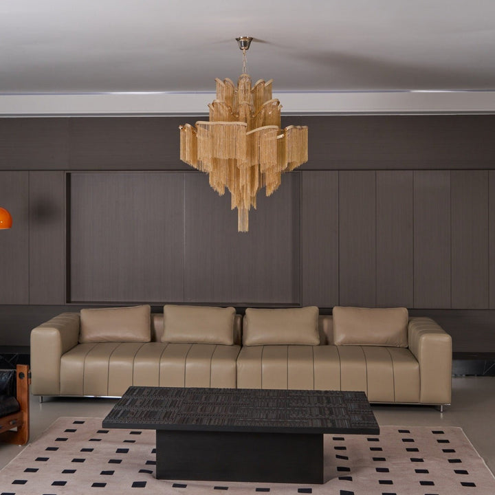 Lustra Suspension Lampe Chaîne en Nickel Coulant - Neutralighting