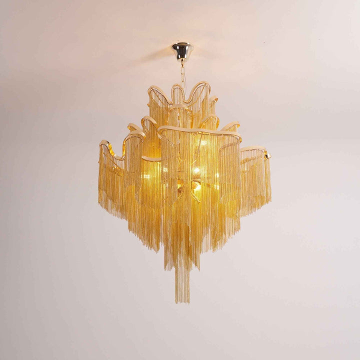 Lustra Suspension Lampe Chaîne en Nickel Coulant - Neutralighting