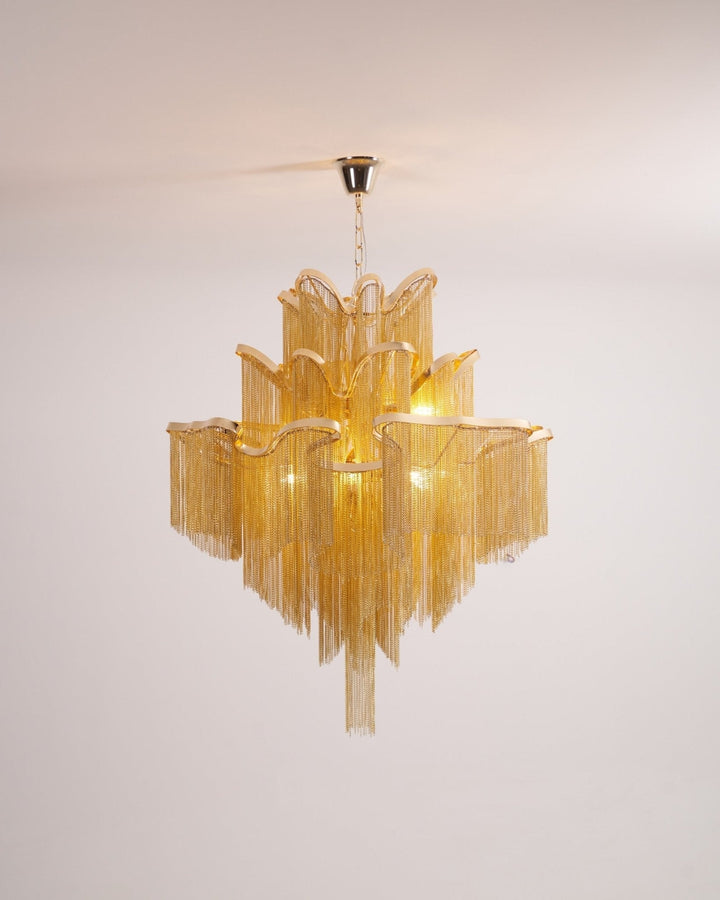 Lustra Suspension Lampe Chaîne en Nickel Coulant - Neutralighting
