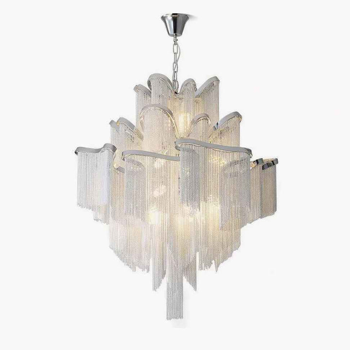 Lustra Suspension Lampe Chaîne en Nickel Coulant - Neutralighting