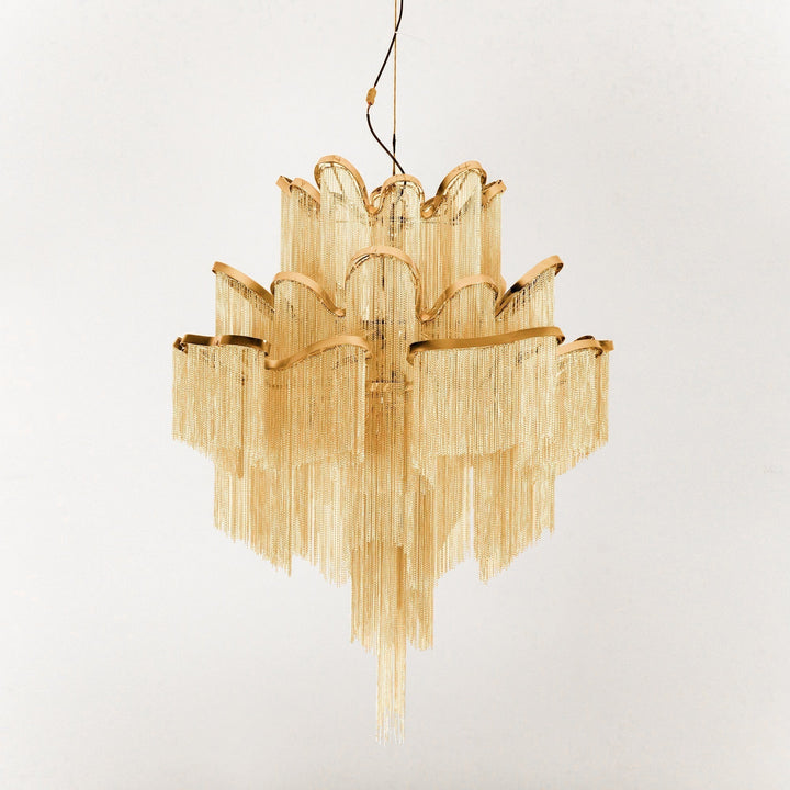 Lustra Suspension Lampe Chaîne en Nickel Coulant - Neutralighting