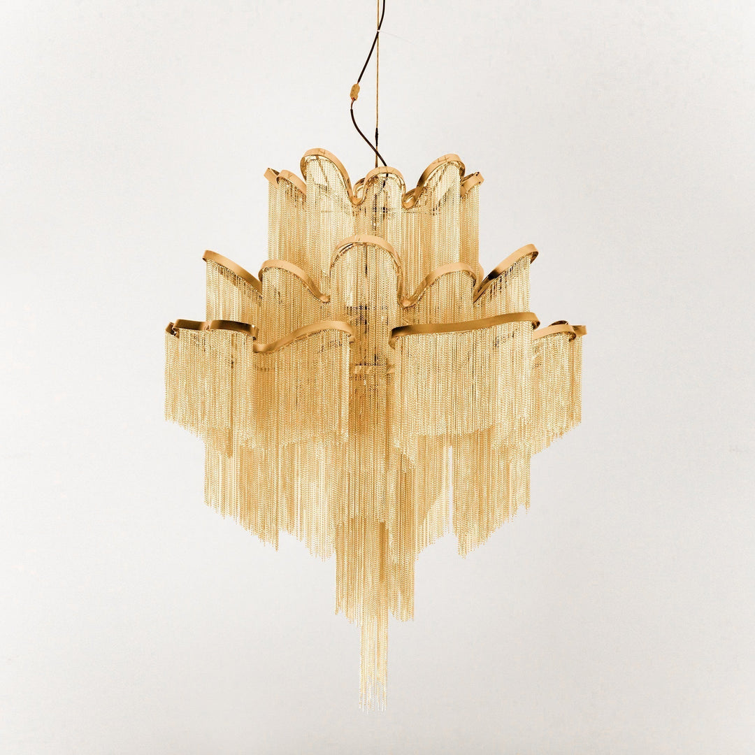 Lustra Suspension Lampe Chaîne en Nickel Coulant - Neutralighting
