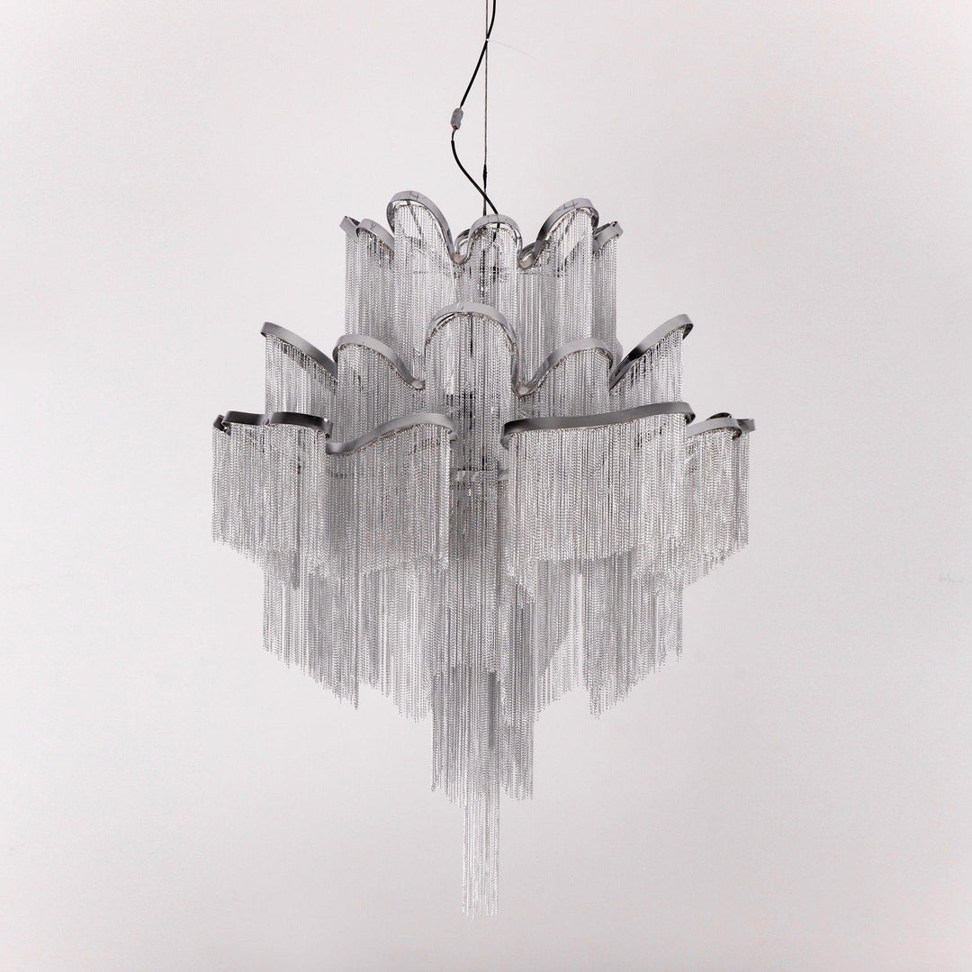 Lustra Suspension Lampe Chaîne en Nickel Coulant - Neutralighting