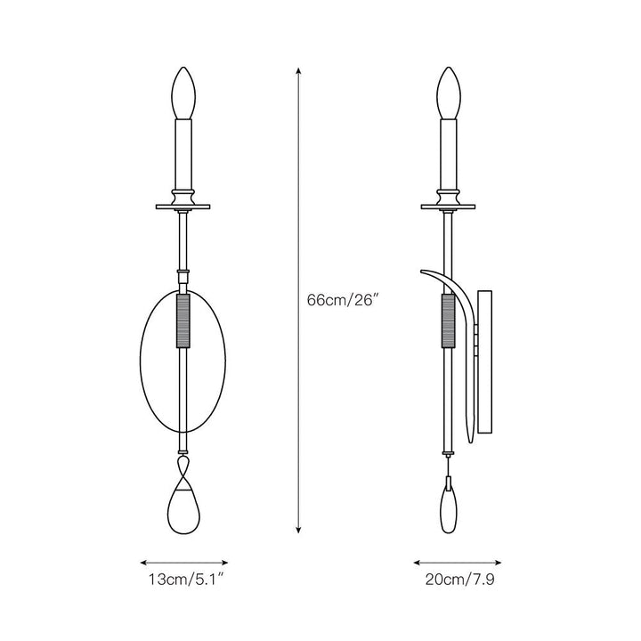 Cotalan Moderne Minimaliste Bougie Cristal Applique Murale - Neutralighting