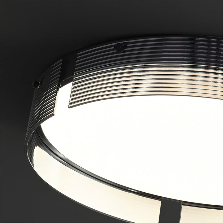 Stripe Laiton Plafonnier Cadre Circulaire Moderne Chambre - Neutralighting