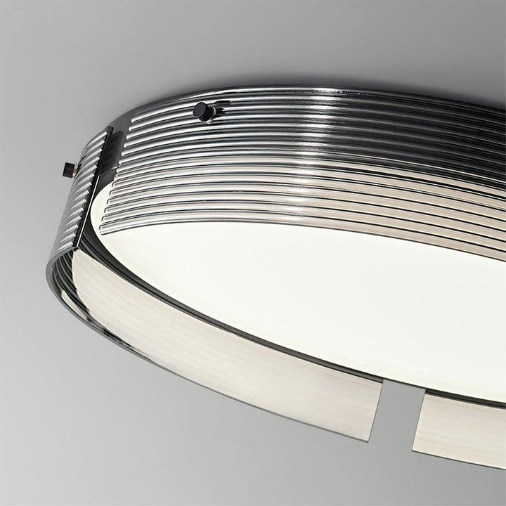 Stripe Laiton Plafonnier Cadre Circulaire Moderne Chambre - Neutralighting