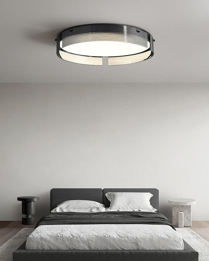 Stripe Laiton Plafonnier Cadre Circulaire Moderne Chambre - Neutralighting