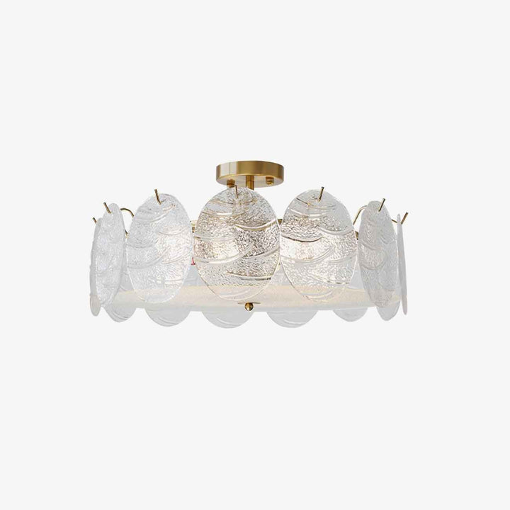 Lustra Verre 40cm Cuivre LED