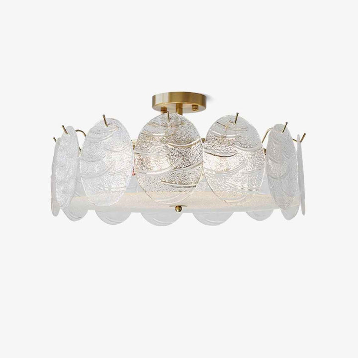 Lustra Verre 40cm Cuivre LED