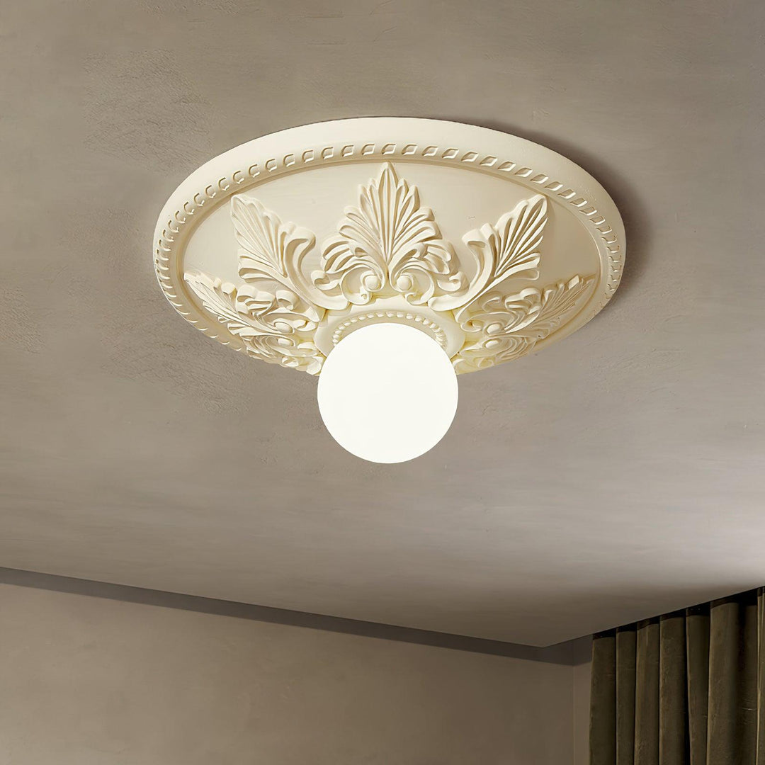 Aero Plafonnier Classique Globe en Résine et Verre - Neutralighting