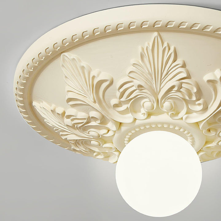 Aero Plafonnier Classique Globe en Résine et Verre - Neutralighting