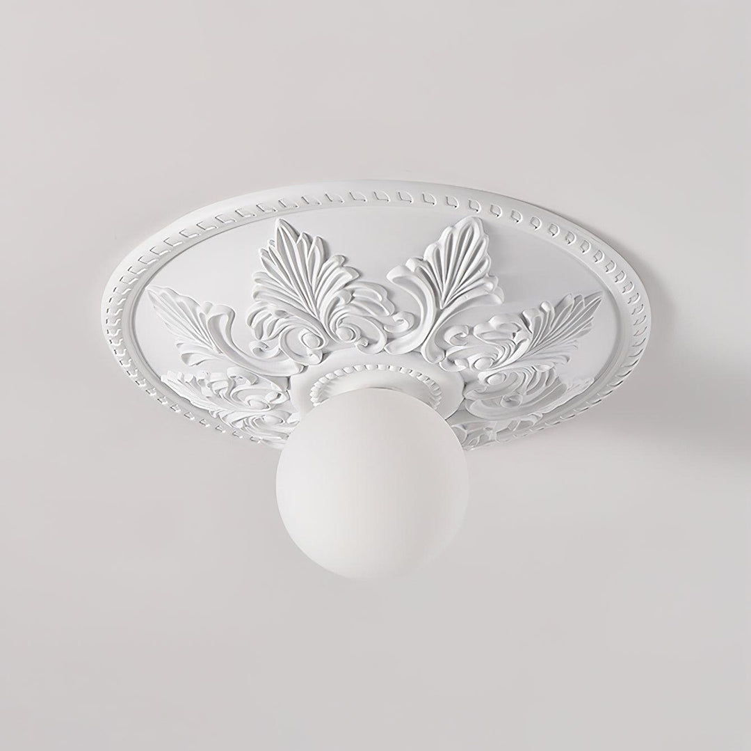 Aero Plafonnier Classique Globe en Résine et Verre - Neutralighting
