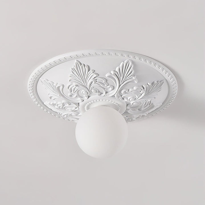 Aero Plafonnier Classique Globe en Résine et Verre - Neutralighting
