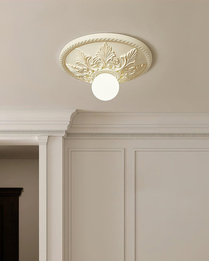 Aero Plafonnier Classique Globe en Résine et Verre - Neutralighting
