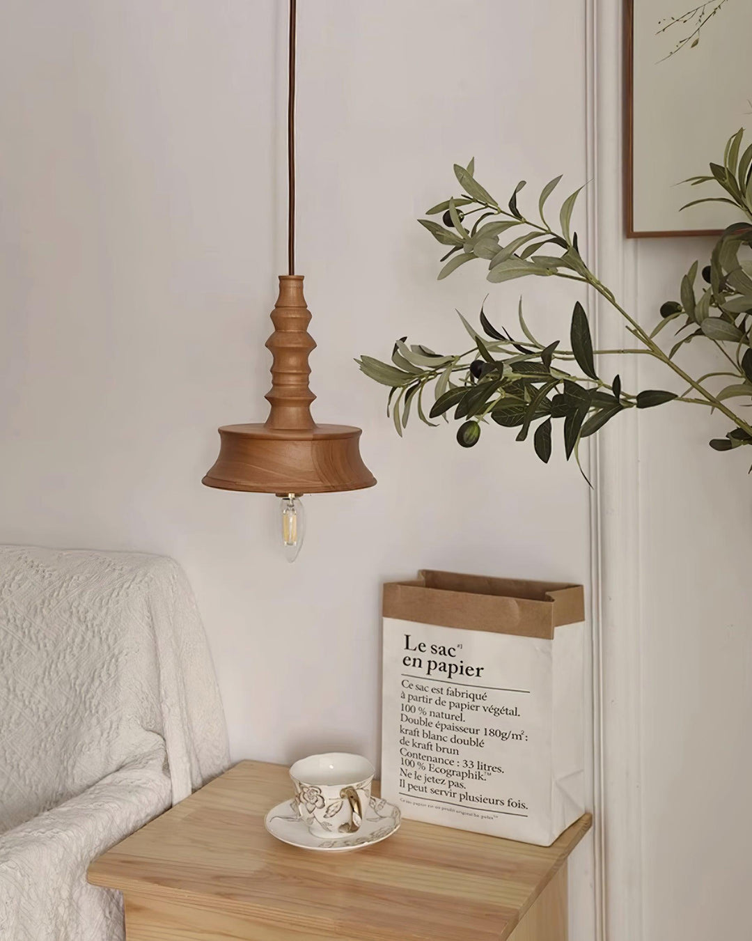 Tessira Suspension Industrielle en Bois - Neutralighting