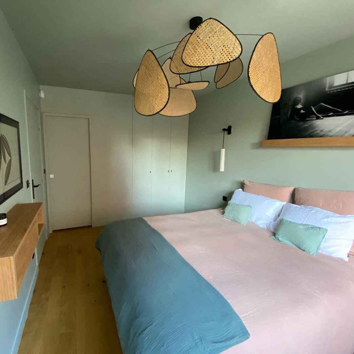 Lustra Lampe Pendante Rattan Swag Industrielle - Neutralighting