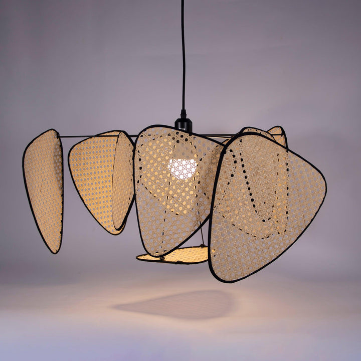 Lustra Chandelier Écran Cannage Suspension Rétro - Neutralighting
